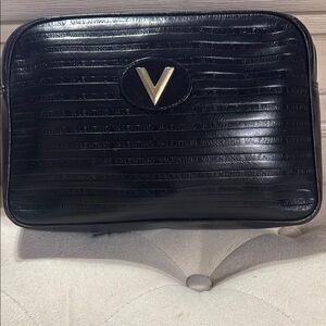 Mario Valentino Black Leather Clutch